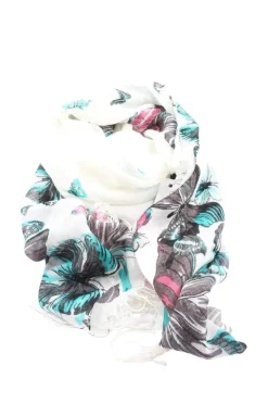 Schals>Himmelblau Fransenschal