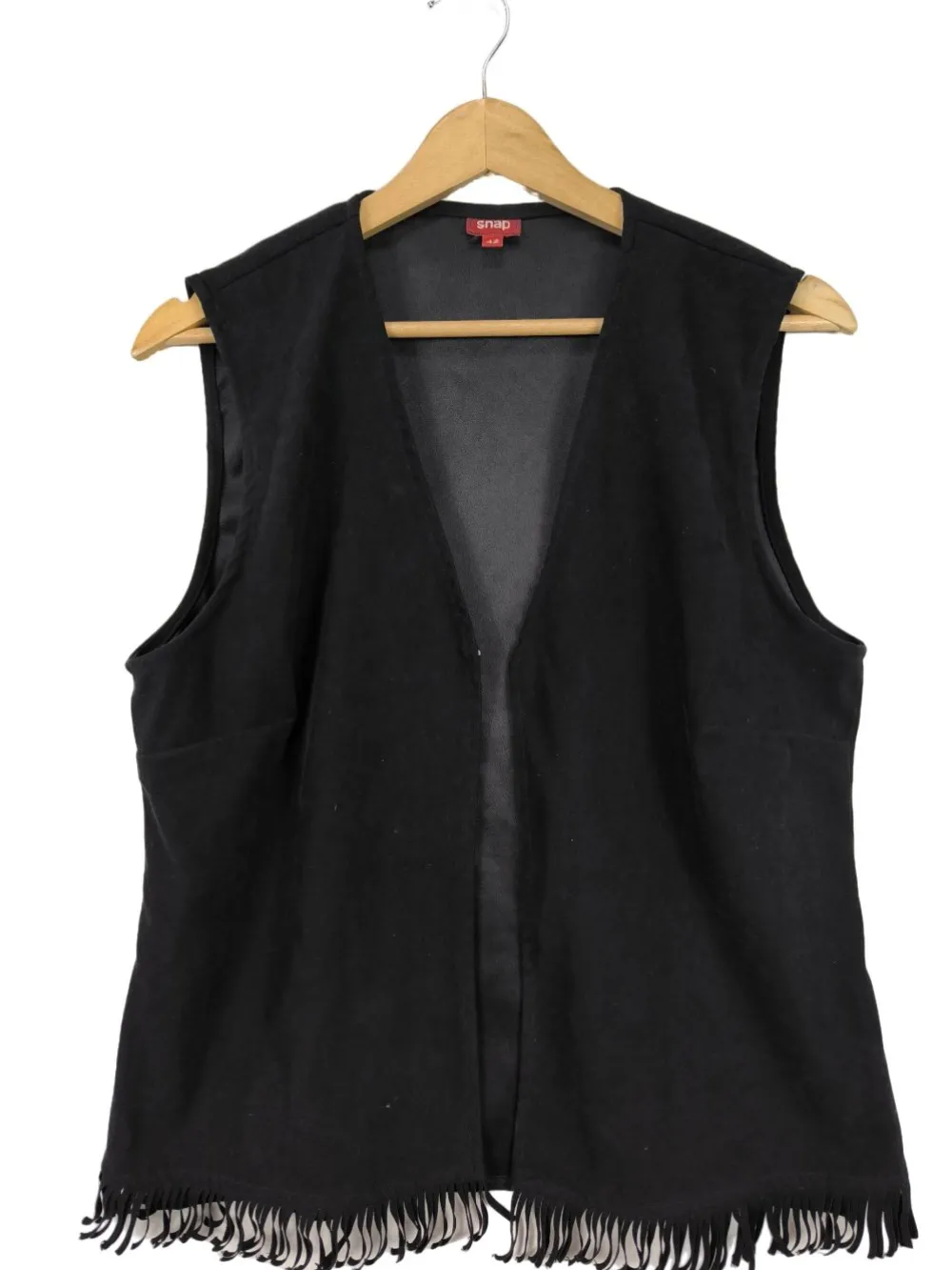 Westen>snap Fransenweste Größe 42 schwarz