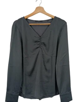 Blusen>Zero Glanzbluse Größe 38 hellgrau