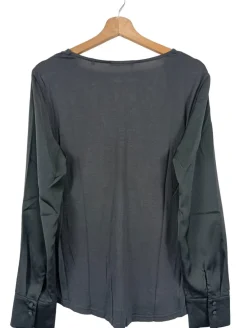 Blusen>Zero Glanzbluse Größe 38 hellgrau