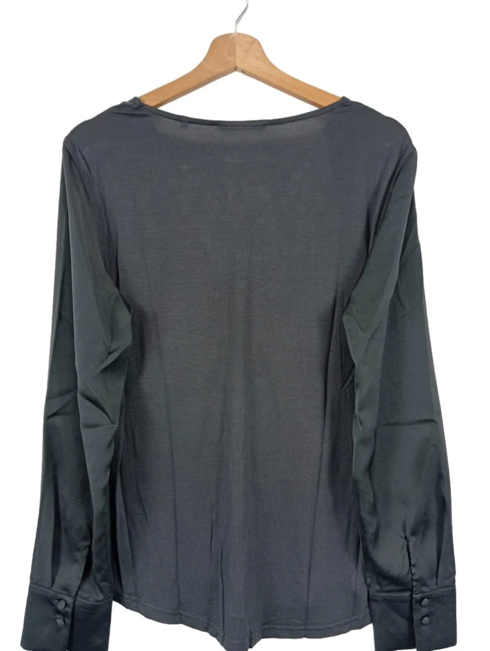 Blusen>Zero Glanzbluse Größe 38 hellgrau