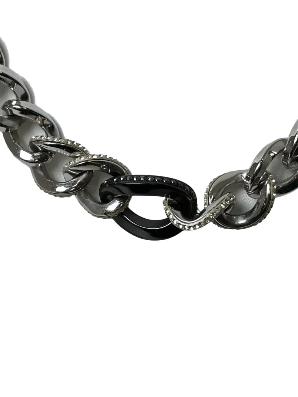 Ketten>Swarovski Gliederkette silberfarben