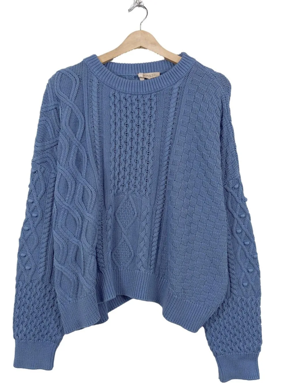 Pullover>Von&Zu Grobstrickpullover Größe 40 blau