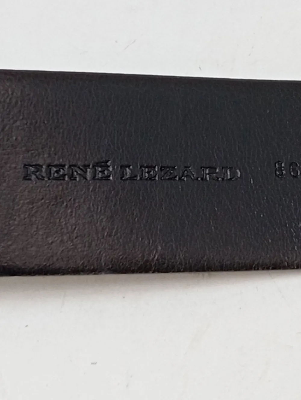 Gürtel>Renu00e9 Lezard Gürtelschnalle Größe 85 braun