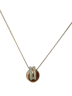 Ketten>Svarowski Halskette goldfarben