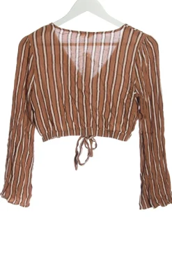 Blusen>La Hearts Hemd-Bluse Größe 36 braunweiß