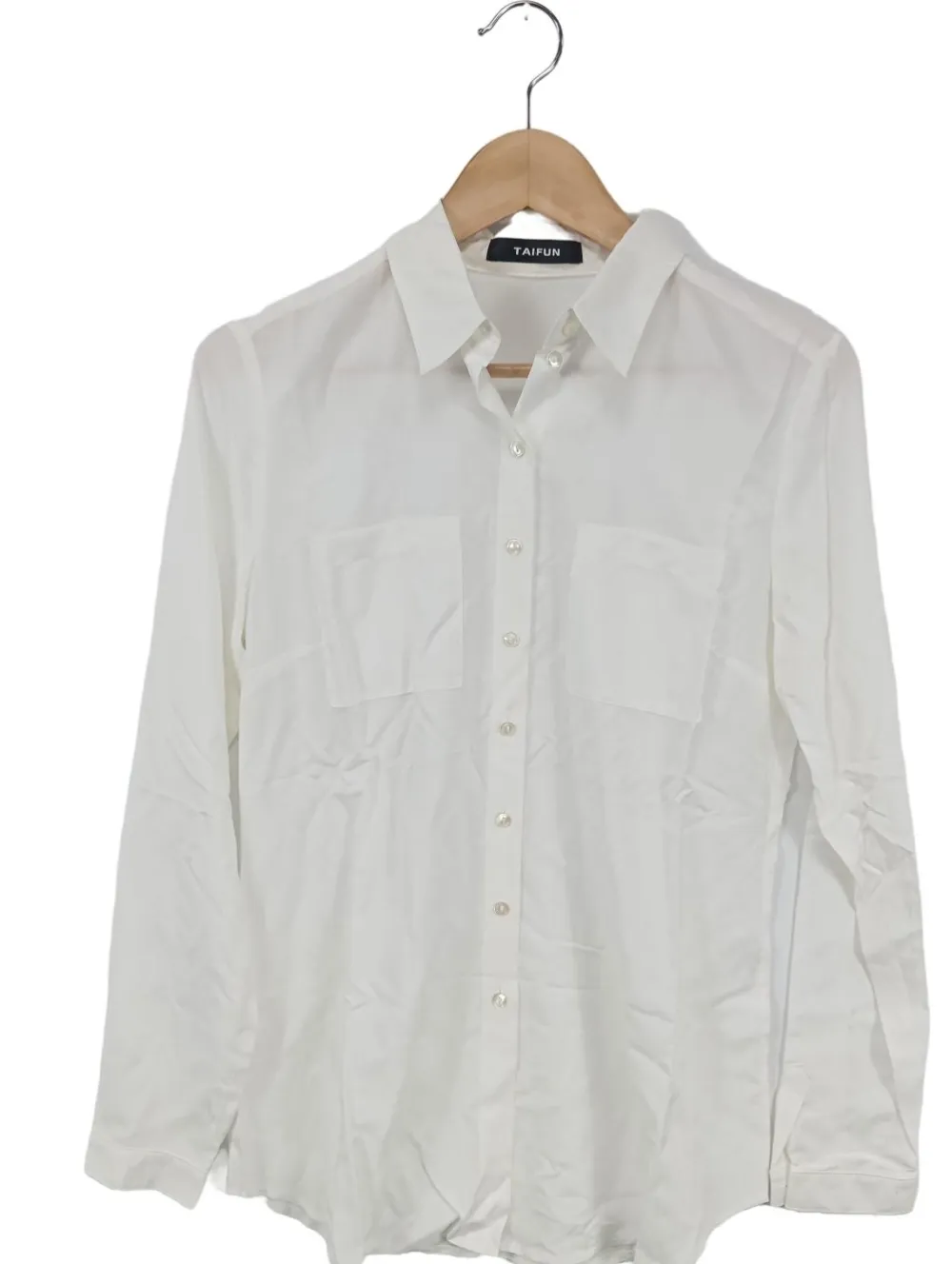 Blusen>Taifun Hemd-Bluse Größe 38 weiß