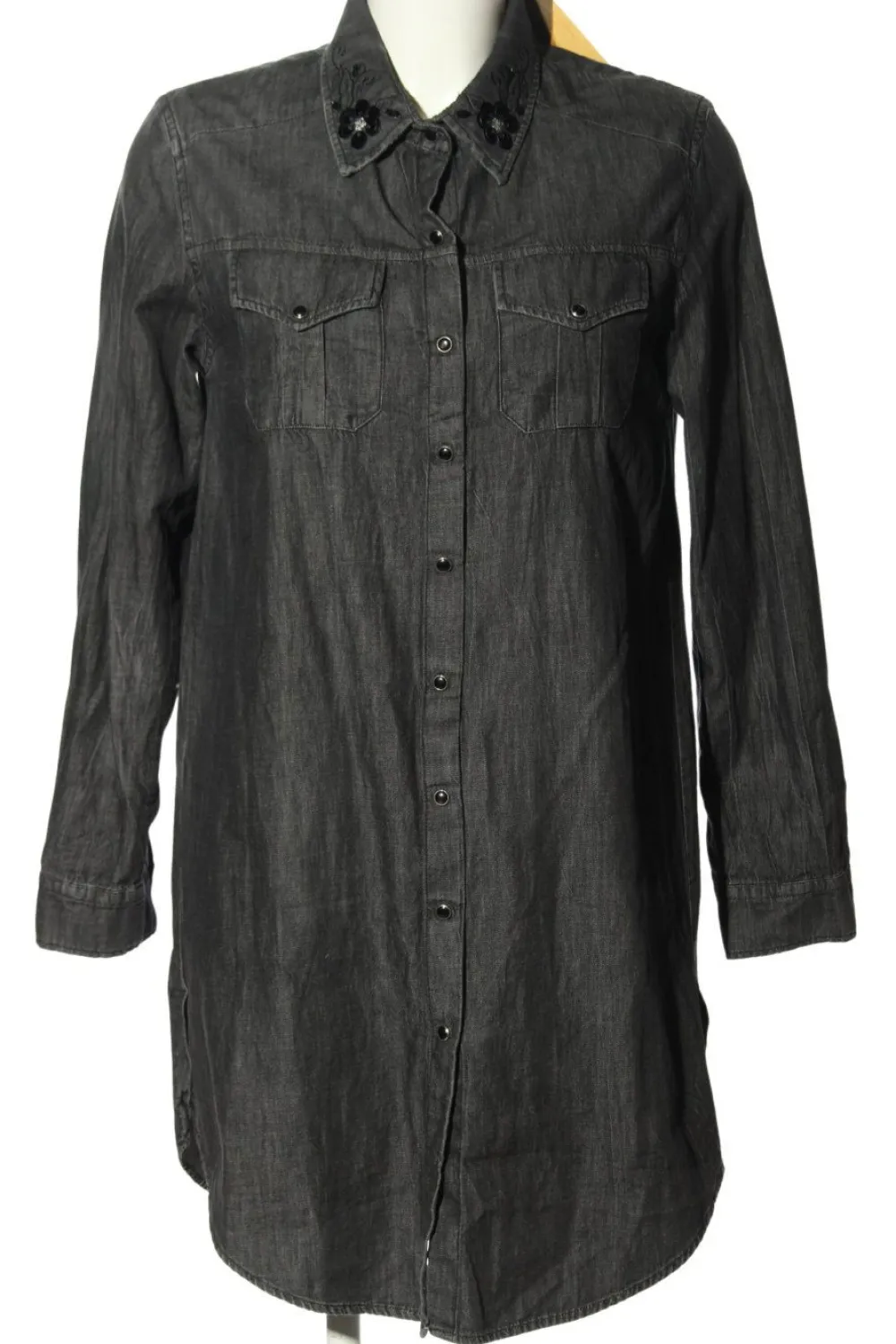 Kleider>think chic Hemdblusenkleid Größe 36 hellgrau