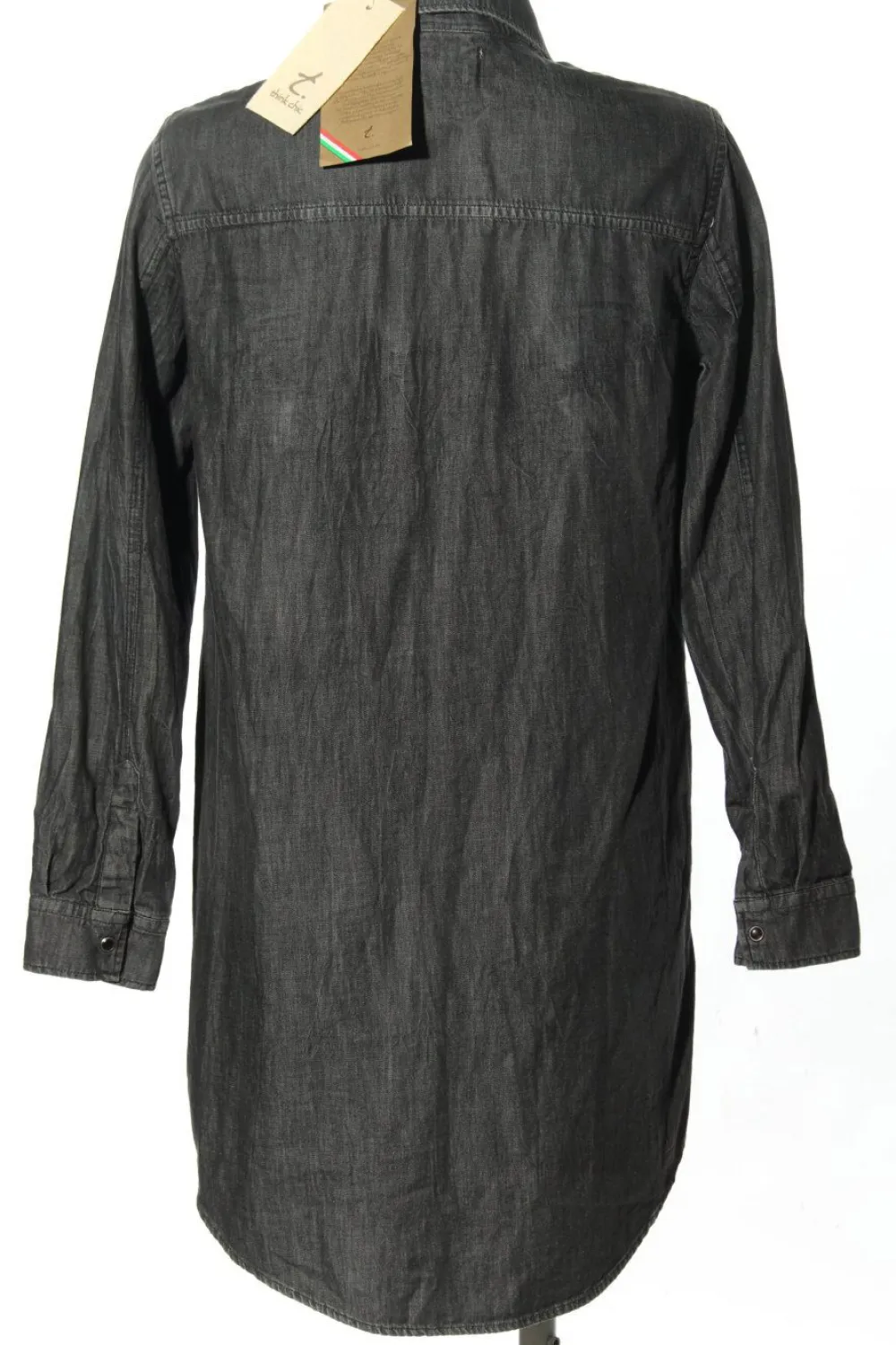 Kleider>think chic Hemdblusenkleid Größe 36 hellgrau