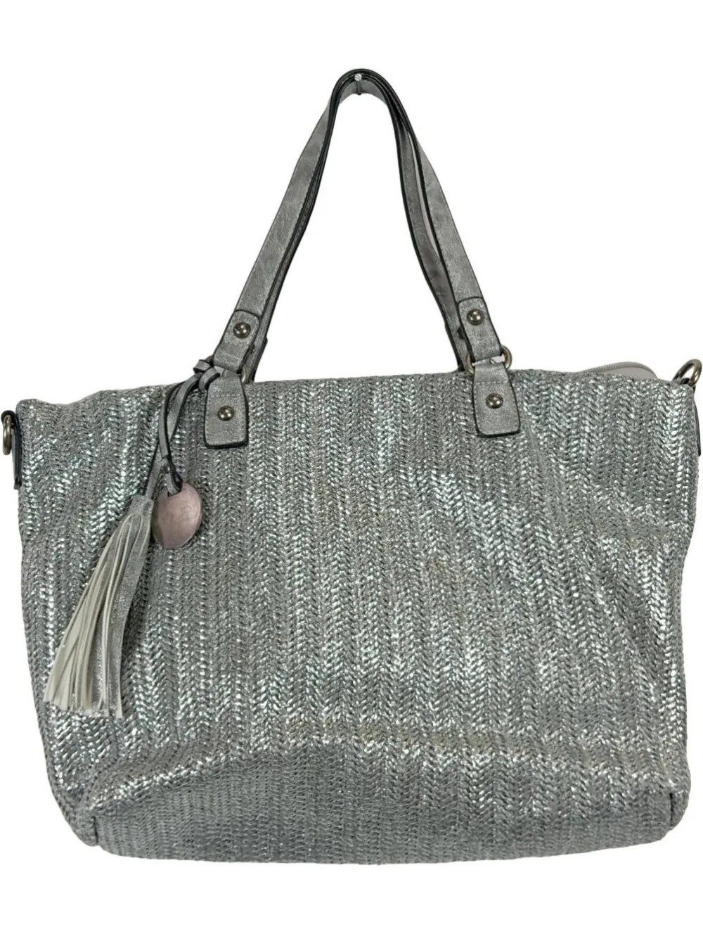 Henkeltaschen> Henkeltasche silberfarben