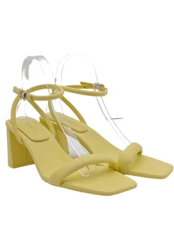 Sandaletten>Bershka High Heel Sandaletten Größe 40 blassgelb