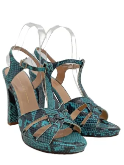 Sandaletten>Matilda High Heel Sandaletten Größe 39 türkisschwarz