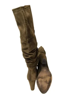 Stiefel>Zara Basic High Heel Stiefel Größe 41 khaki