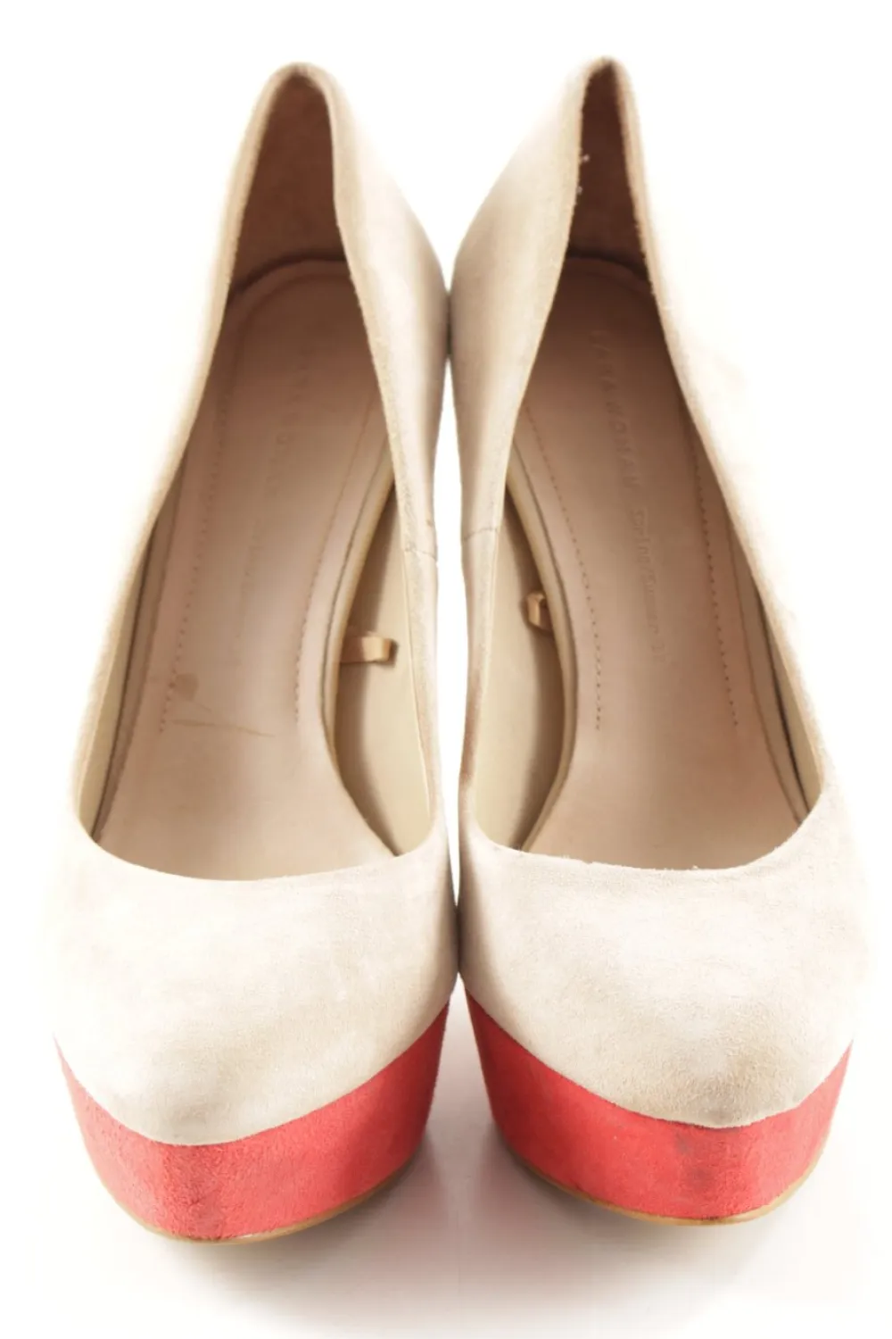 Pumps>Zara Woman High Heels Größe 37 cremerot