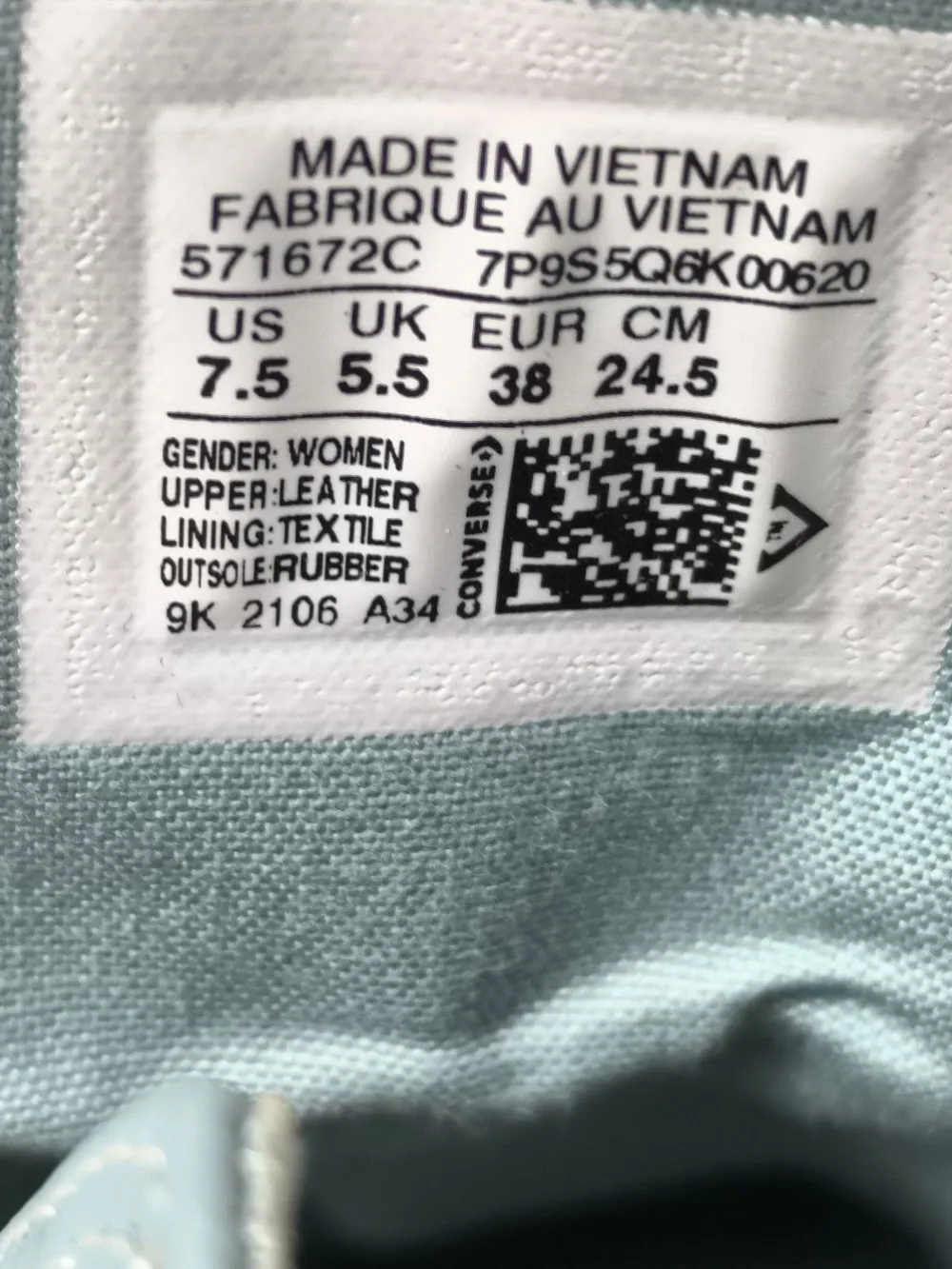 Sneaker>Converse High Top Sneaker Größe 38 hellgrauweiß