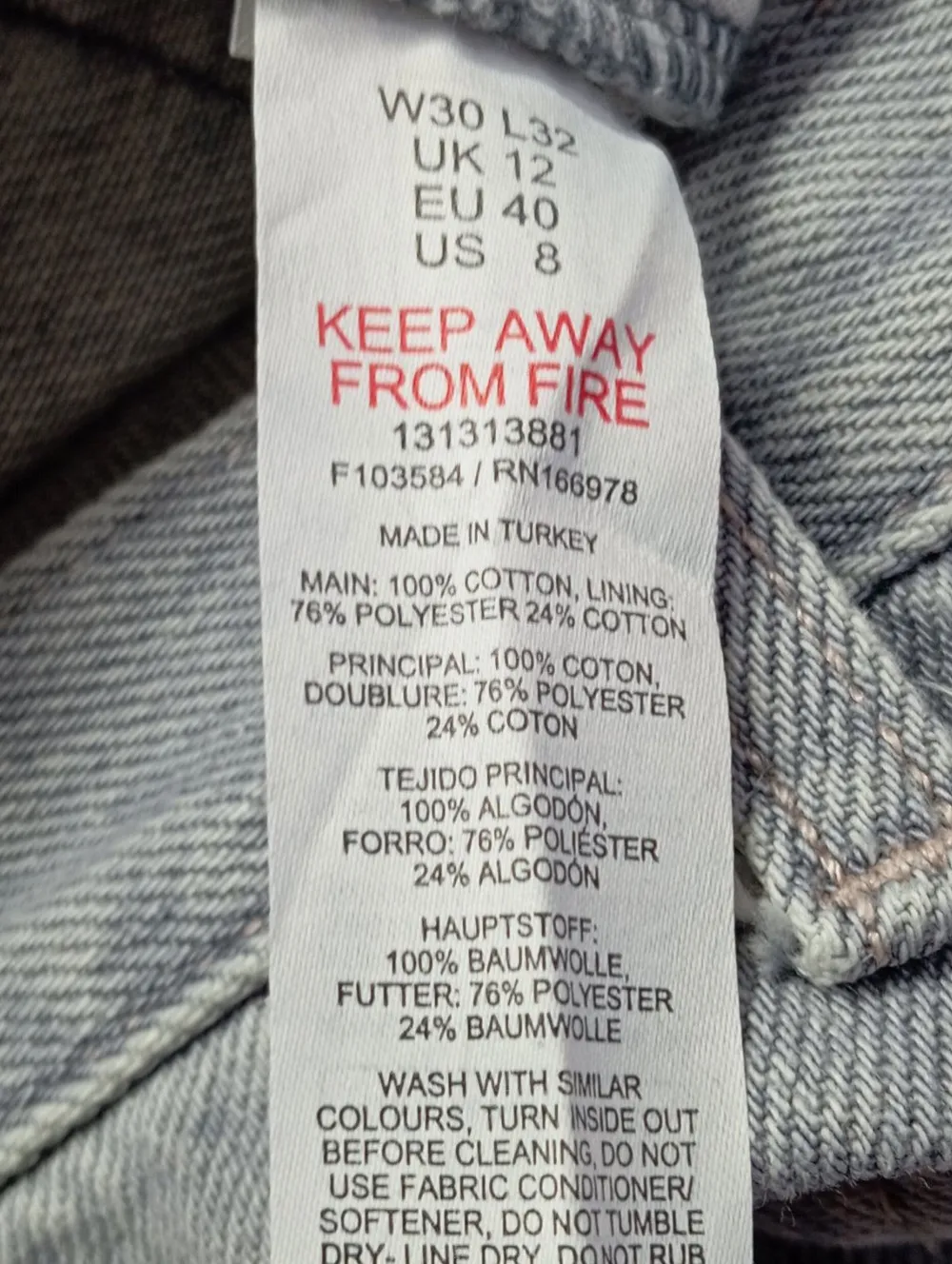 Jeans>Topshop High Waist Jeans Größe 40 graublau