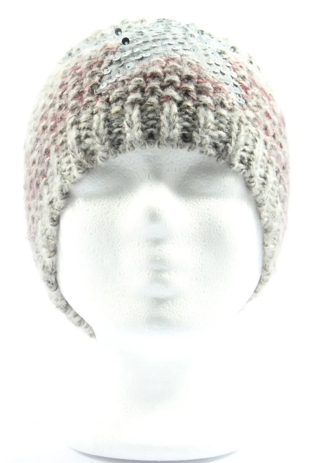 Mützen>Gina Benotti Häkelmütze Größe 52 hellgraupink