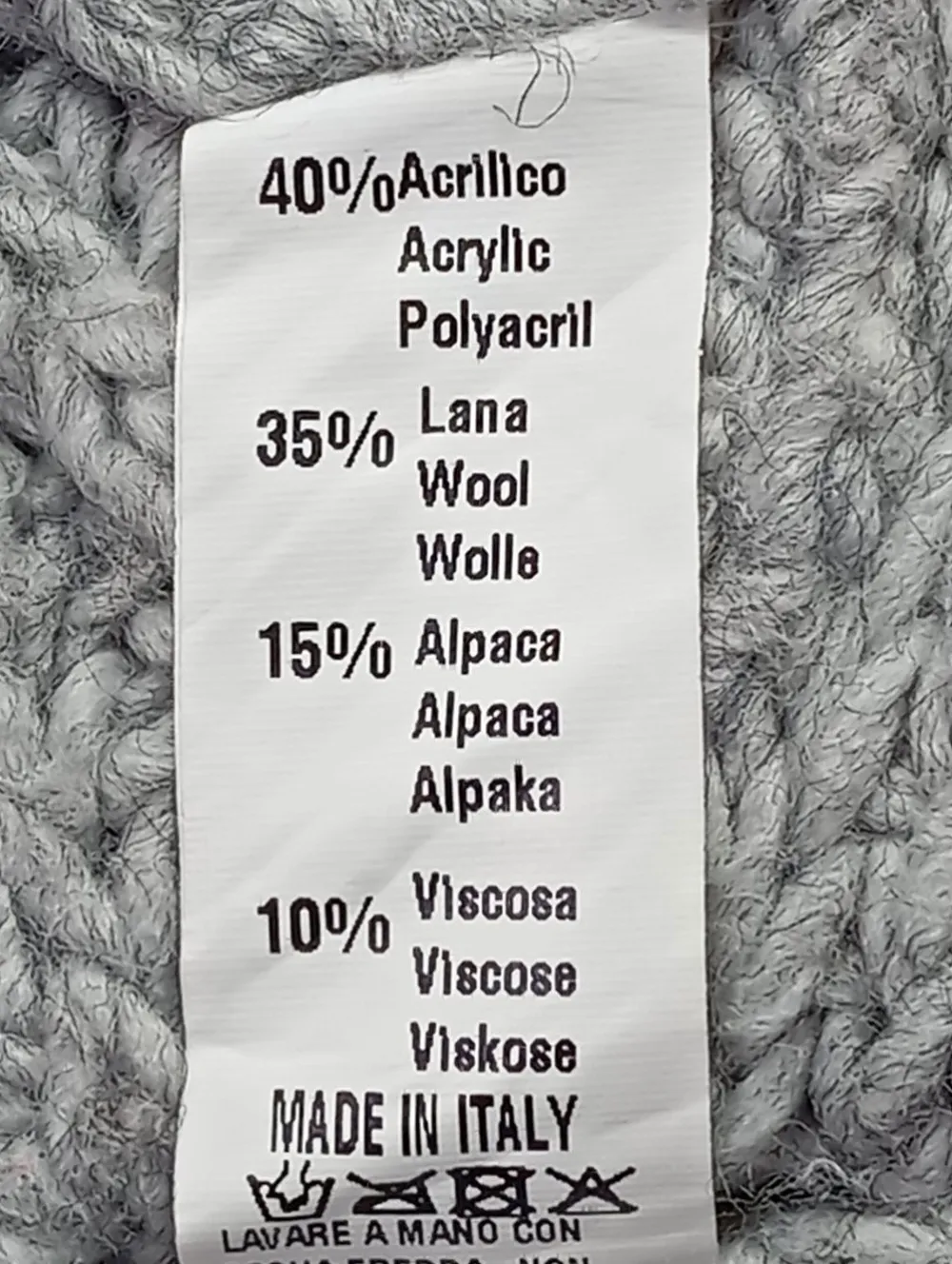 Pullover>Casadei Häkelpullover Größe 40 hellgrau