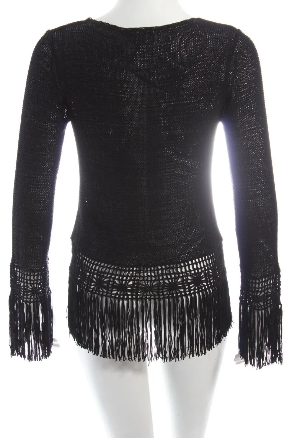 Pullover>Wallis Häkelpullover Größe 36 schwarz