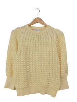 Pullover>Reserved Häkelpullover Größe 36 blassgelb