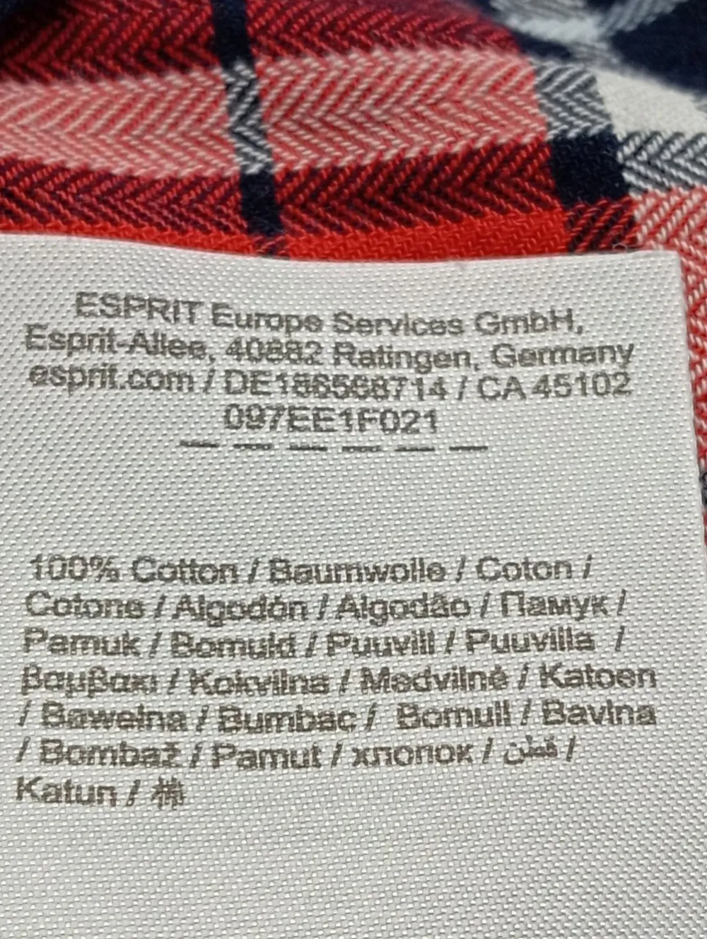 Hemden>Esprit Holzfällerhemd Größe 40