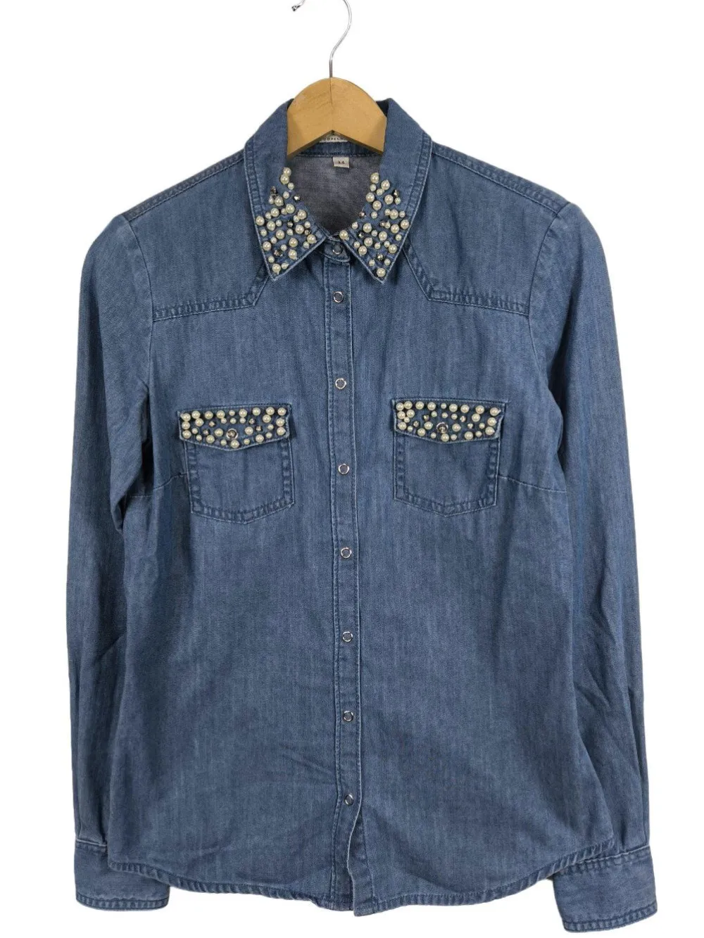 Hemden>Marie Lund Jeanshemd Größe 34 blau