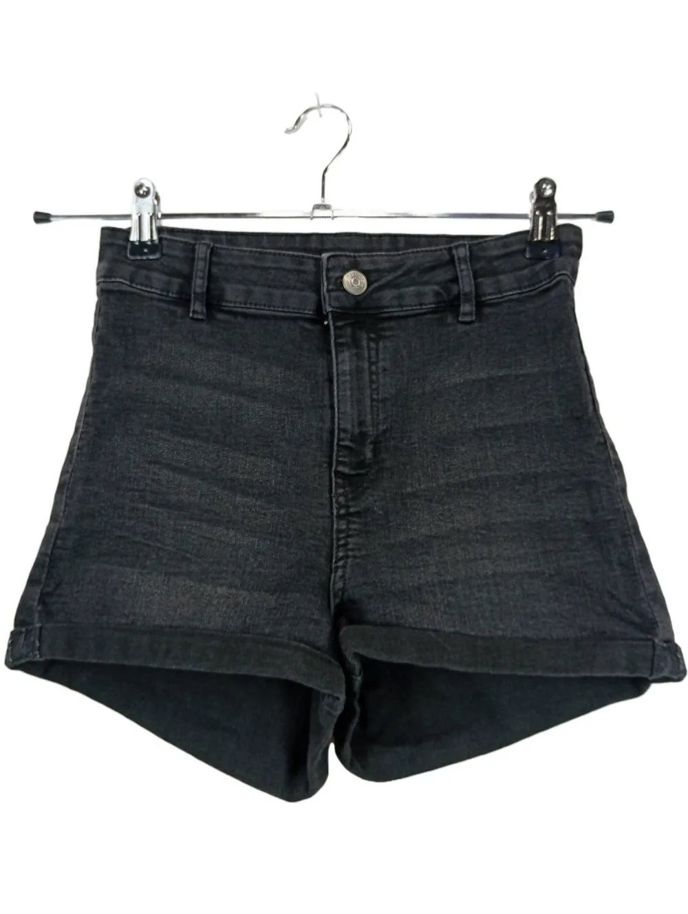 Kurze Hosen>H&M Divided Jeansshorts Größe 34 schwarz