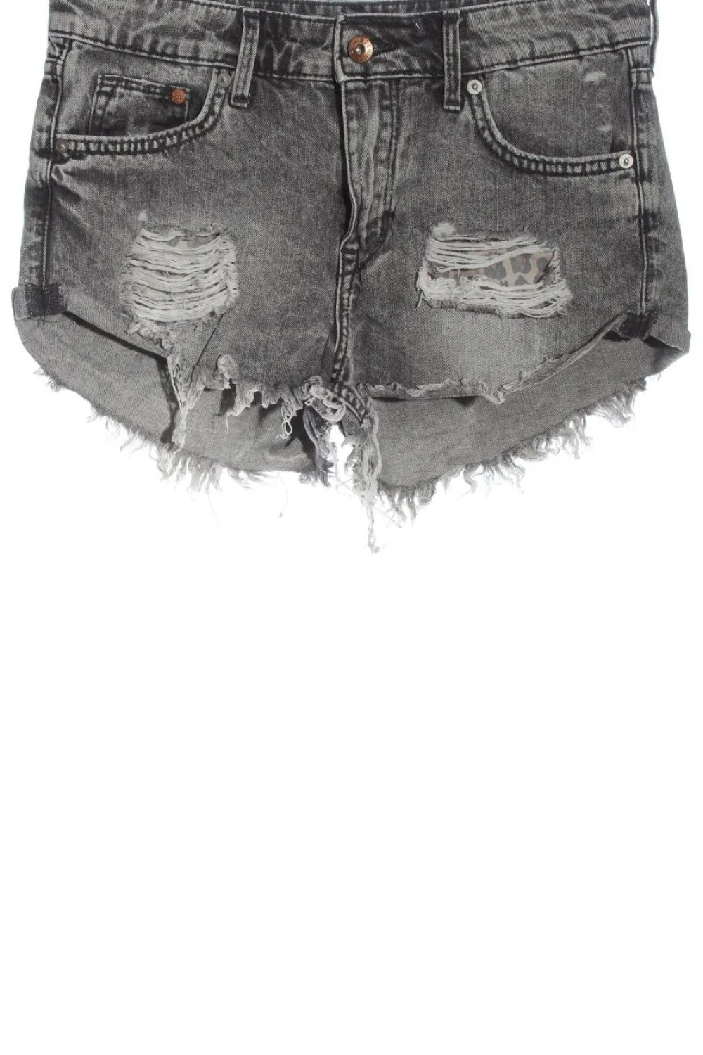 Kurze Hosen>H&M DENIM Jeansshorts Größe 34 hellgrau