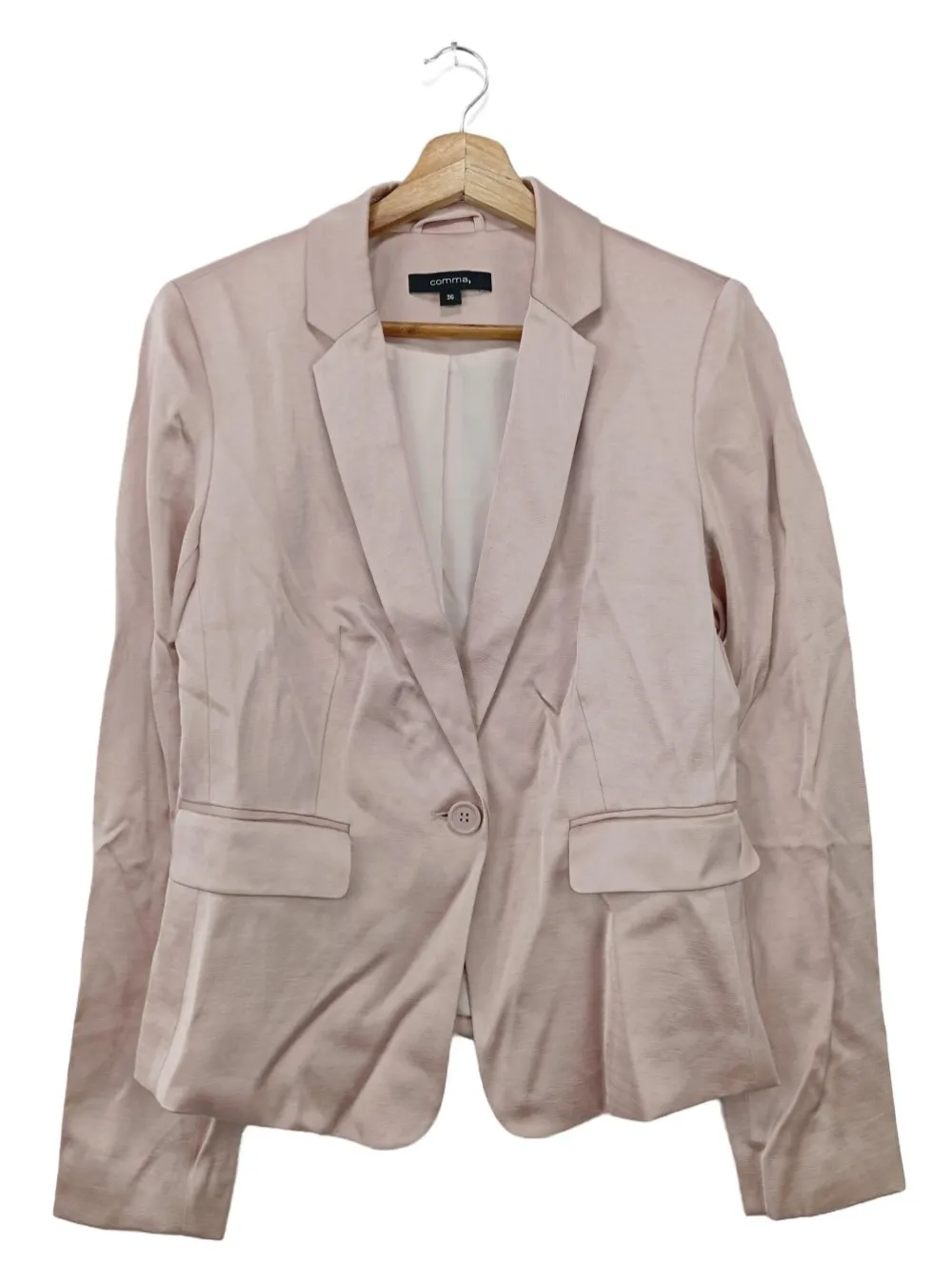 Blazer>Comma Jerseyblazer Größe 36 creme