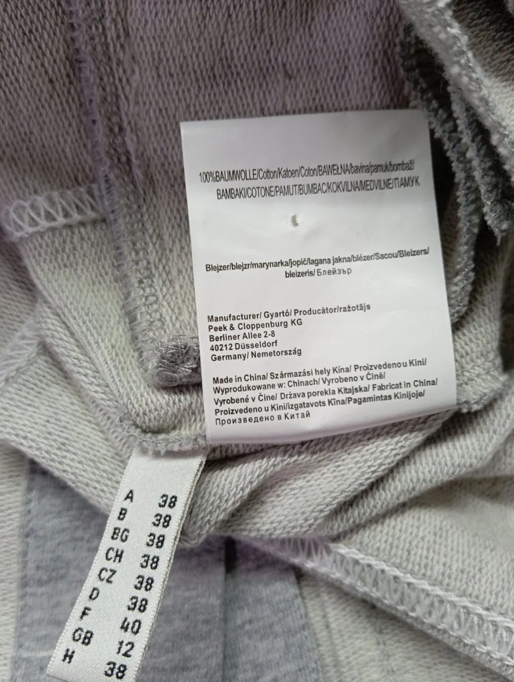 Blazer>GC Fontana Jerseyblazer Größe 38 hellgrau