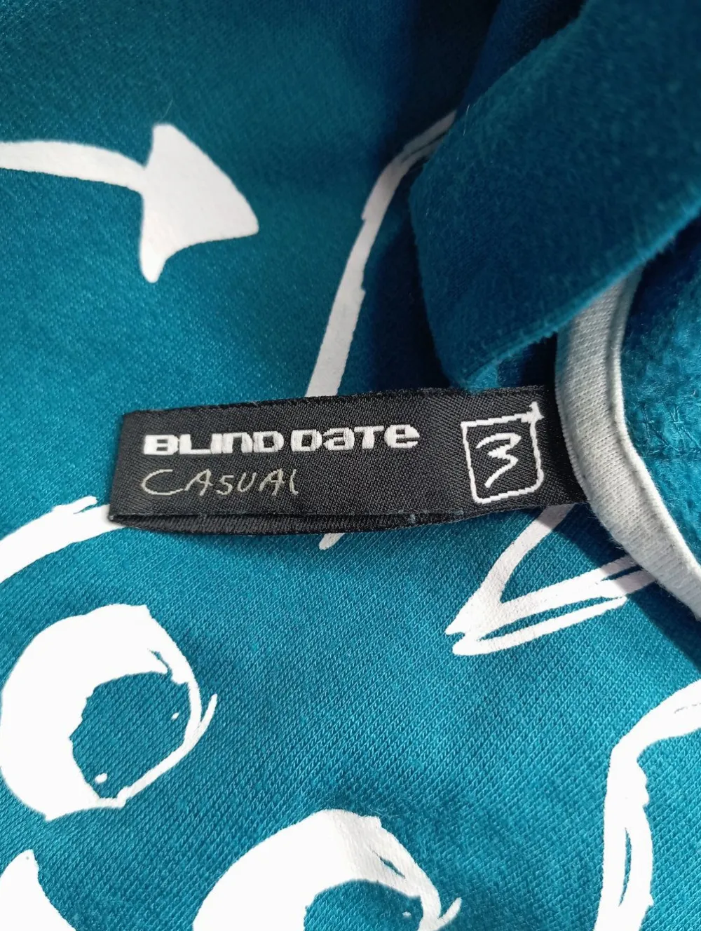 Sweats>Blind Date Casual Kapuzensweatshirt Größe 36 blauweiß