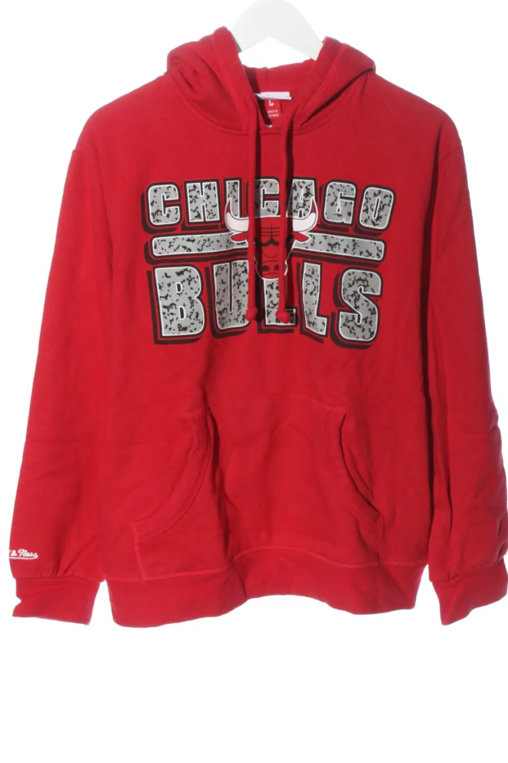 Sweats>Mitchell & Ness Kapuzensweatshirt Größe 40 rothellgrau