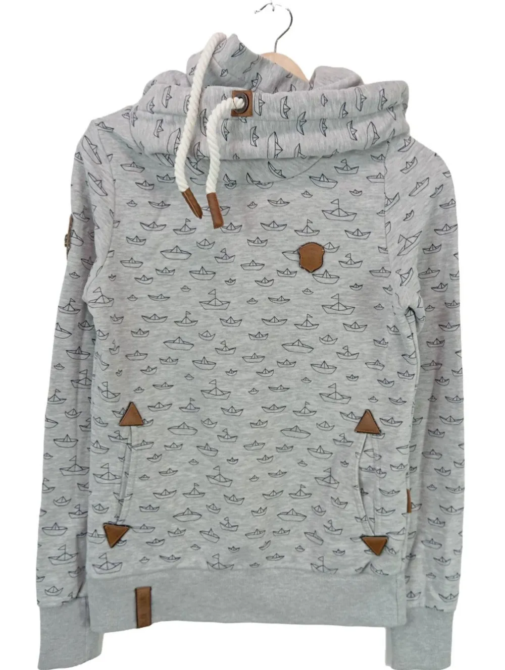 Sweats>Naketano Kapuzensweatshirt Größe 38 hellgrau