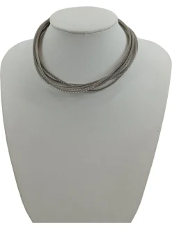 Ketten>Swarovski Kette grau