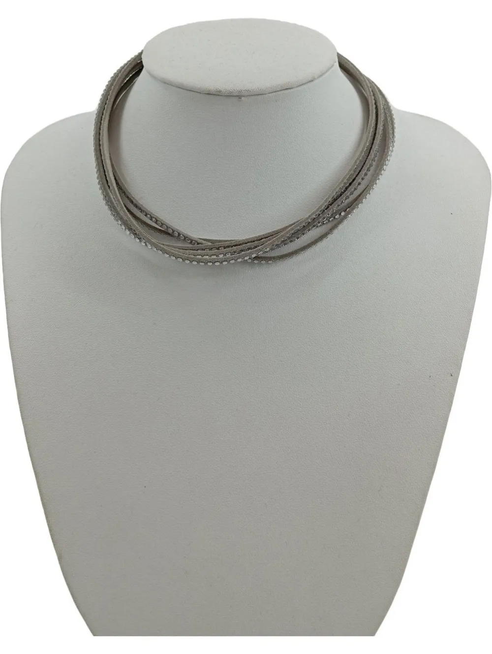 Ketten>Swarovski Kette grau