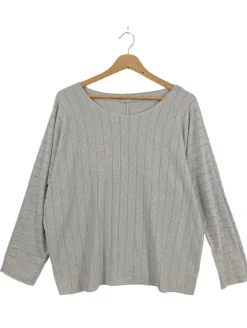 Pullover>lv clothing Kimono Pullover Größe 44 wollweißsilberfarben