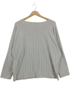 Pullover>lv clothing Kimono Pullover Größe 44 wollweißsilberfarben