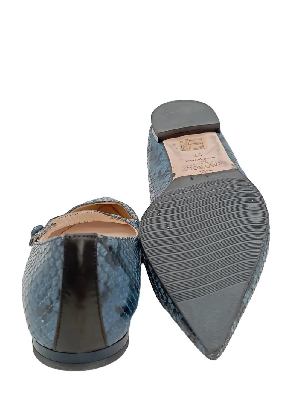 Ballerinas>Navyboot Klassische Ballerinas Größe 37 graublauschwarz