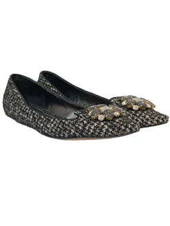 Ballerinas>Dolce & Gabbana Klassische Ballerinas Größe 37,5 schwarzwollweiß