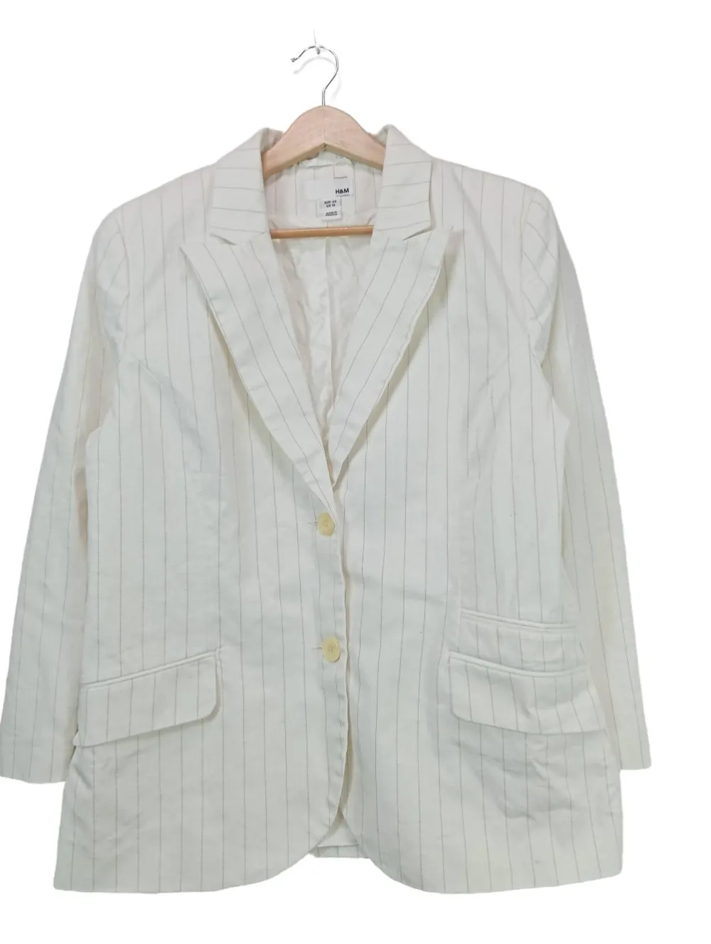 Blazer>H&M Klassischer Blazer Größe 44 weiß