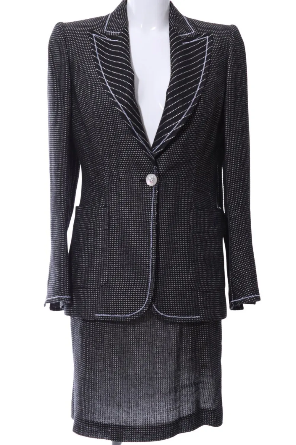 Anzüge>Gianfranco Ferru00e9 Kostüm Größe 34 schwarzweiß