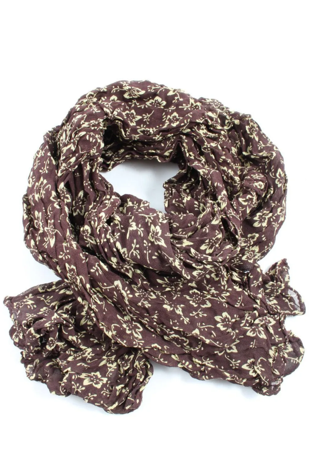 Schals>Jytte Meilvang Krinkelschal bronzefarbenblassgelb