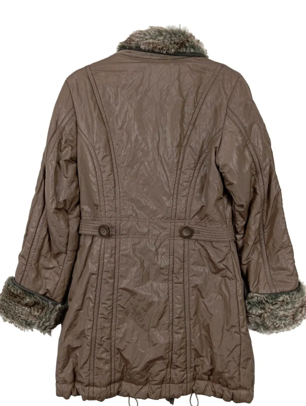 Jacken>Biba Kunstfelljacke Größe 34 braun