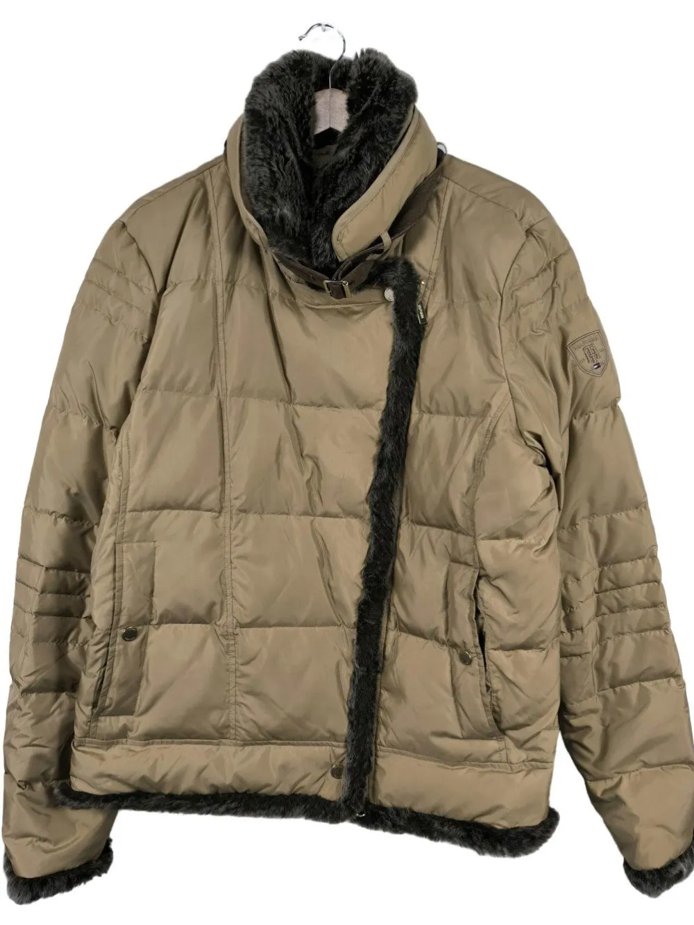 Jacken>Tommy Hilfiger Kunstfelljacke Größe 44 braun