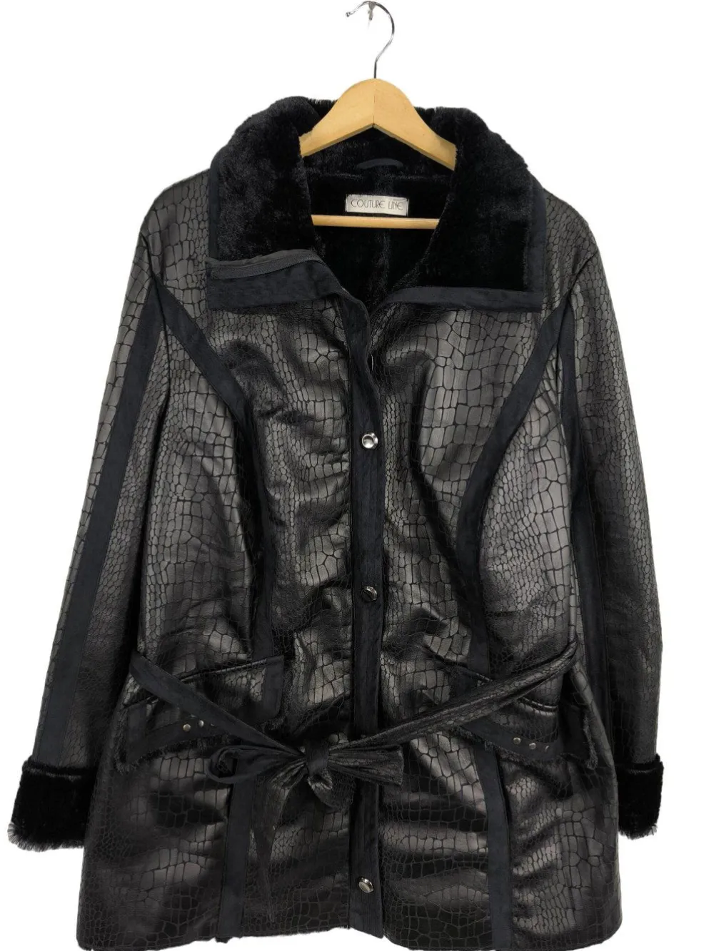 Jacken>Couture Line Kunstfelljacke Größe 48 schwarz