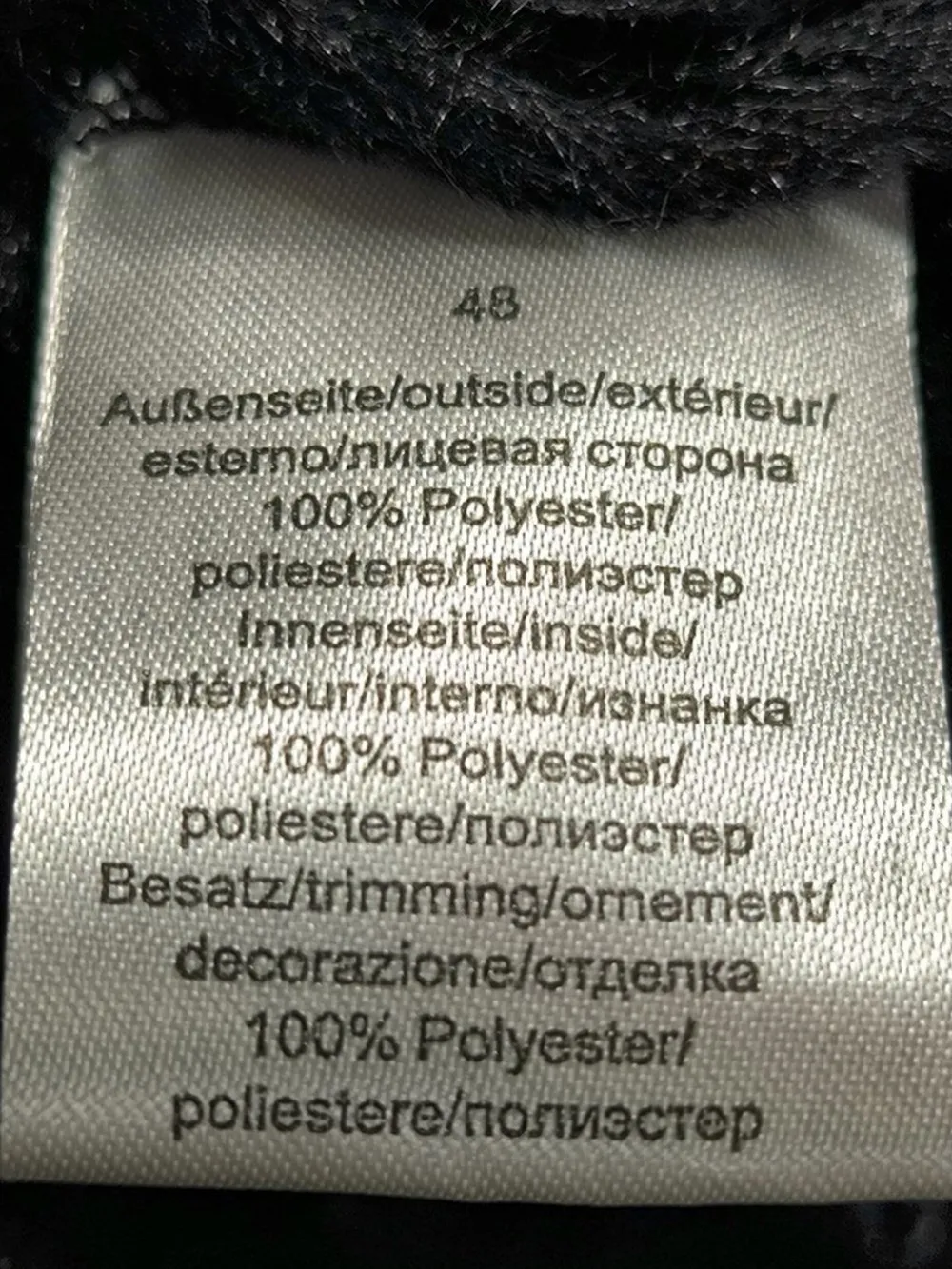 Jacken>Couture Line Kunstfelljacke Größe 48 schwarz