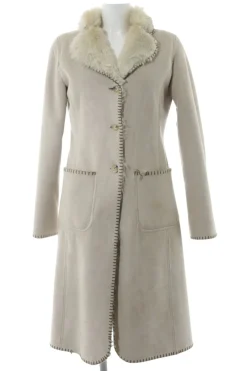 Mäntel>Piu00fa & Piu00fa Kunstfellmantel Größe 36 hellbeige