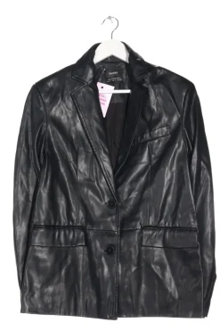Jacken>Bershka Kunstlederjacke Größe 36 schwarz