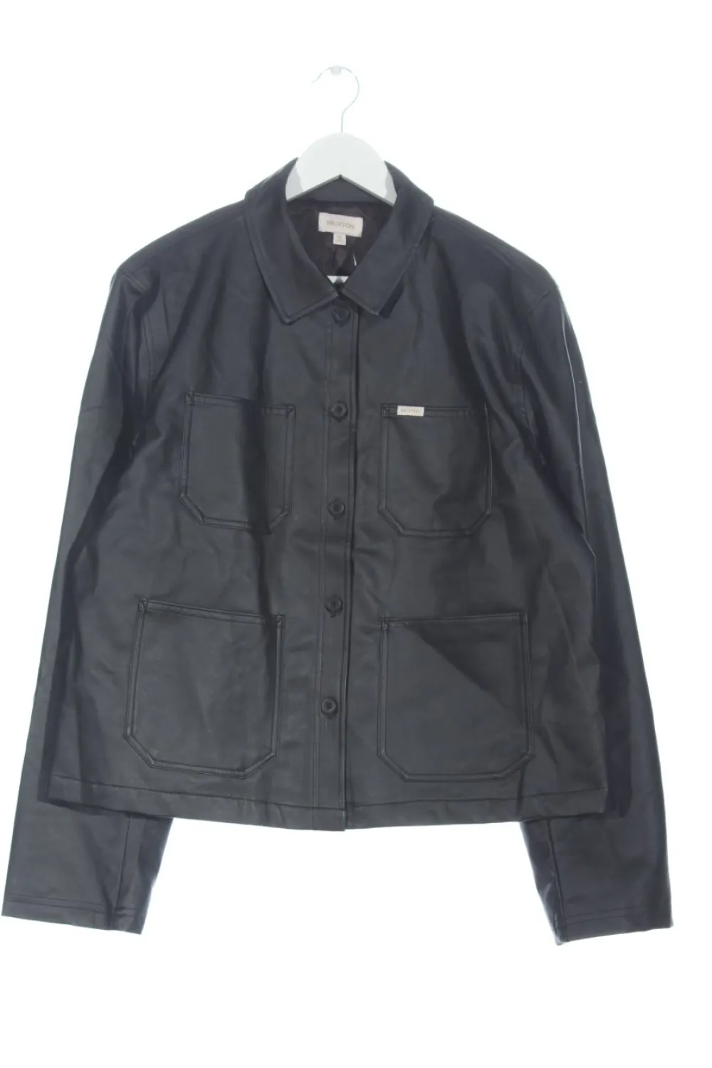 Jacken>Brixton Kunstlederjacke Größe 42 hellgrau