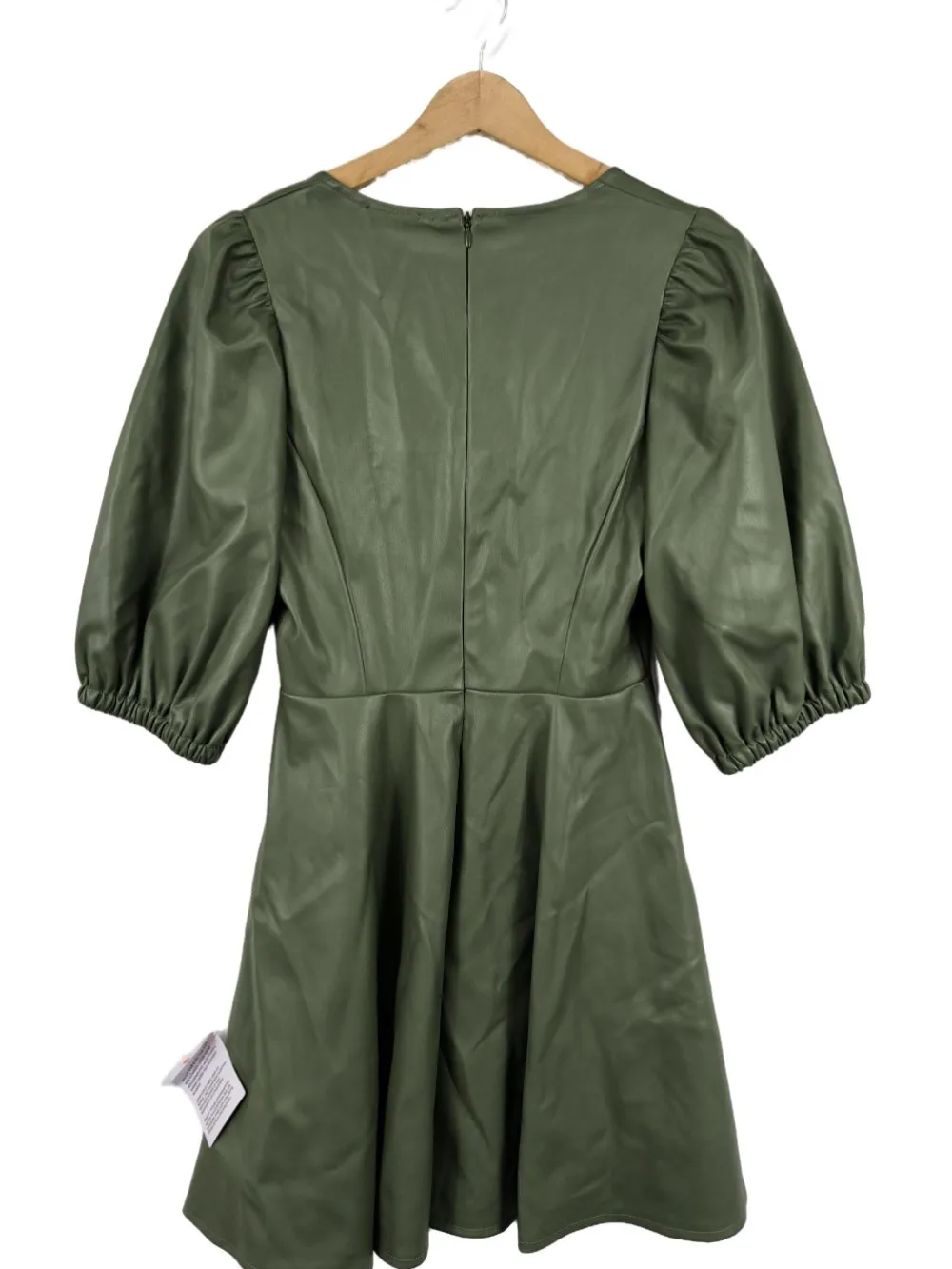 Kleider>ASOS DESIGN Kunstlederkleid Größe 34 khaki